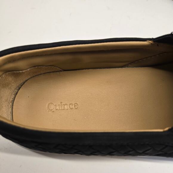 Quince Black Handwoven Leather Slip-On Sneakers Flats Comfort Shoes – Size 8 - Picture 3 of 8